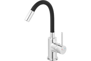 Fiesta - standing washbasin mixer with flexible spout