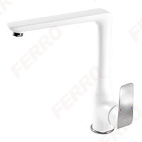 Tina White/Chrome - baterie stativa bucatarie cu pipa mobila