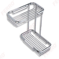 Metalia Shower - double corner rack - L