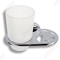 Metalia 1 - toothbrushes and toothpaste holder with glass 150 mm x 130 mm