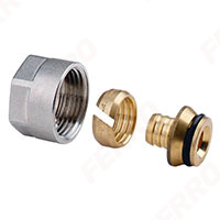 Clamp coupling with 3/4” thread for 16x2 mm plastic pipes