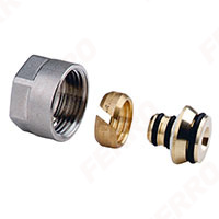 3/4” threaded compression fitting for 16 × 2 mm multilayer pipes