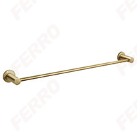 Towel rail single 450 mm, brushed gold