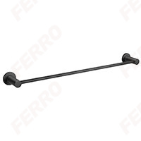 Towel rail single 450 mm, black