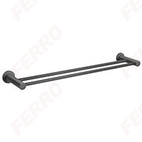 Towel rail double 600 mm, gun metal