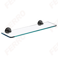 Glass shelf, black