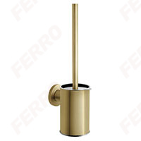 Toilet brush, brushed gold