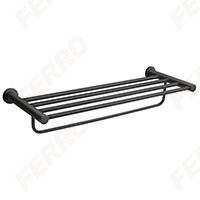 Double towel rack, black