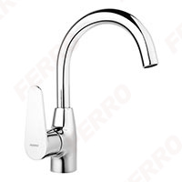 Algeo - standing washbasin mixer with swivel spout