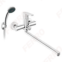 Algeo - wall-mounted washbasin mixer with ceramic shower switch