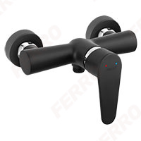 Algeo Black - Wall-mounted shower mixer