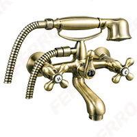 Antica - Baterie perete cada-dus cu set de dus inclus, bronz antic