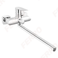 Algeo Square - wall mounted bath / washbasin mixer with ceramic shower switch