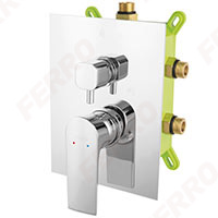 Algeo Square - built-in shower mixer - box kit 3F