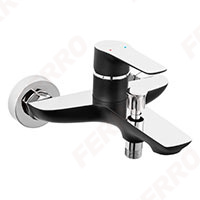 Adore Black/Chrome - wall-mounted bath mixer