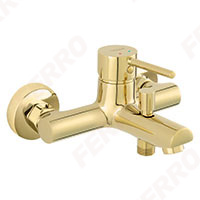Fiesta Bright Gold - Wall-mounted bath mixer, bright gold
