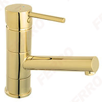 Fiesta Bright Gold - Standing washbasin mixer with swivel spout, bright gold