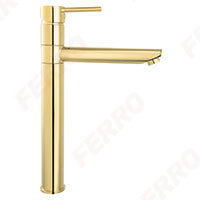 Fiesta Bright Gold - Standing counter washbasin mixer, bright gold