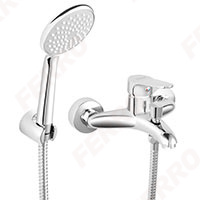 Isso - Wall-mounted bath mixer, chrome