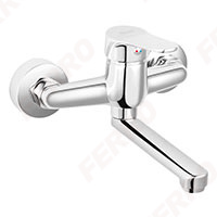 Isso - Wall-mounted washbasin mixer, chrome