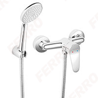 Isso - Wall-mounted shower mixer, chrome