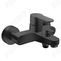 Nostris - bathtube wallmounted mixer, black