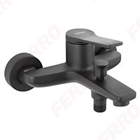 Stratos Black - wall-mounted bath mixer