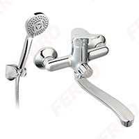 Stillo - wall-mounted washbasin mixer with ceramic shower switch