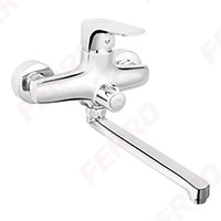 Tiga - wall-mounted washbasin mixer with ceramic shower switch