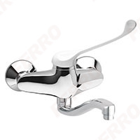 Wall-mounted washbasin mixer