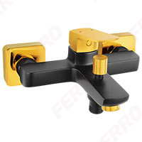 Vitto Black/Gold Verdeline - Wall-mounted bath mixer, black-gold