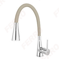 Zumba II - standing sink mixer with flexible spout, beige