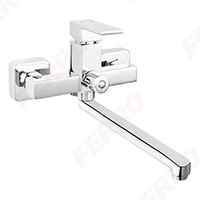 Zicco - wall-mounted washbasin mixer with ceramic shower switch