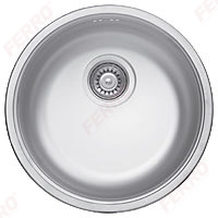 Single bowl sink Ø43 cm, smooth