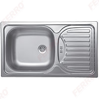 Single bowl sink 43,5x76 cm, smooth