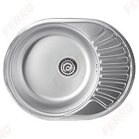 Single bowl sink 48x60 cm, smooth