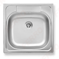 Single bowl sink 48x48 cm, smooth