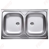 Double bowl sink 50x80 cm, canvas