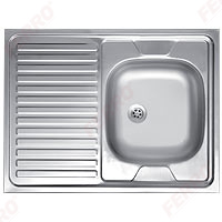 Single bowl sink 60x80 cm, smooth