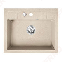 Mezzo II - Single kitchen sink 58x48 cm, sandy