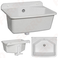 Utility sink 37/46, white