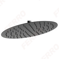 Slim Black - round-shaped rainfall shower plate 300