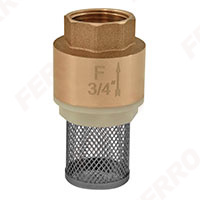 Check valve with suction basket