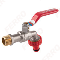 F-Comfort - intake water ball valve with plastic quick coupler hose connection