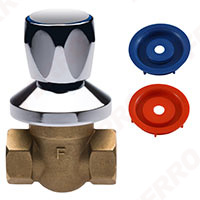 Flush water ball valve with handle and rosette