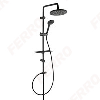 Rondo Lux Black - Rainfall with shower set