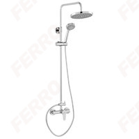 Rainfall with regular shower and mixer