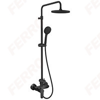 Nostris - shower set with BNS7U shower mixer, black