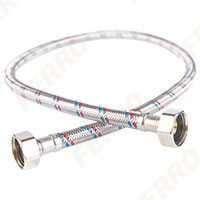 Steel-braided hose with gasket 1/2” female-female