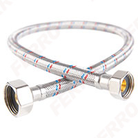 Stainless steel-braided hose 3/4"x1/2” female-female